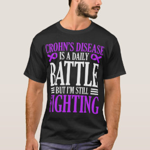 T-shirt La maladie de Crohn est une bataille quotidienne S