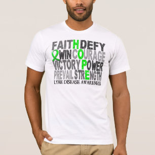 T-shirt La maladie de Lyme de collage de mot d'espoir