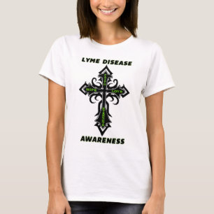 T-shirt La maladie de Lyme de croix/conscience…
