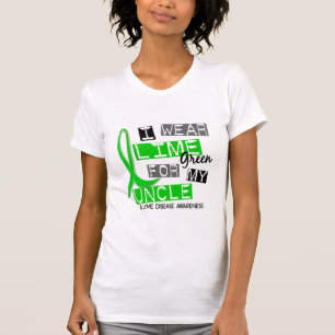 T-shirt La maladie de Lyme je porte le vert de chaux pour