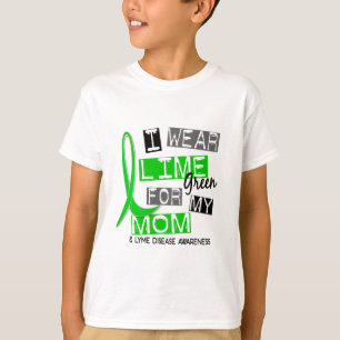 T-shirt La maladie de Lyme je porte le vert de chaux pour