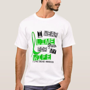 T-shirt La maladie de Lyme je porte le vert de chaux pour