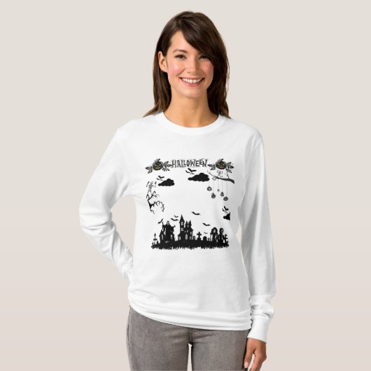 T-shirt La malédiction creuse blanche (Devant entier)