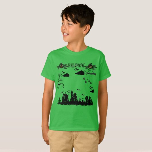 T-shirt La malédiction creuse vert kelly (Devant entier)