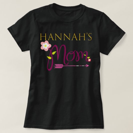 T-shirt La maman de Hannah fête d'anniversaire chemise mig (Design devant)