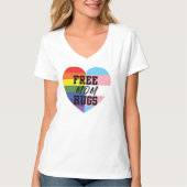 T-shirt La maman libre étreint V Relaxed - cou (Devant)