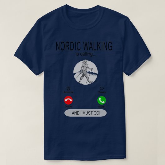 T-shirt La marche nordique c'est la marche (Design devant)