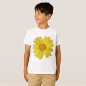 T-shirt La marguerite jaune dans la pluie (Devant entier)