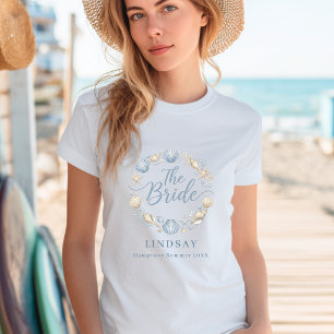 T-shirt La mariée ! Élégante robe de mariée plage coquilla