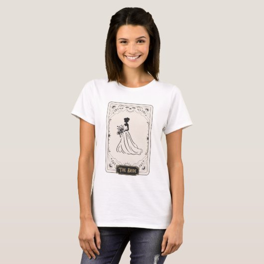 T-shirt La mariée Tarot Chance Enterrement de vie de jeune (Devant entier)