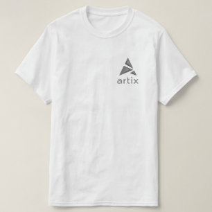 T-shirt La marque à fond gris de logo d'Artix est partie