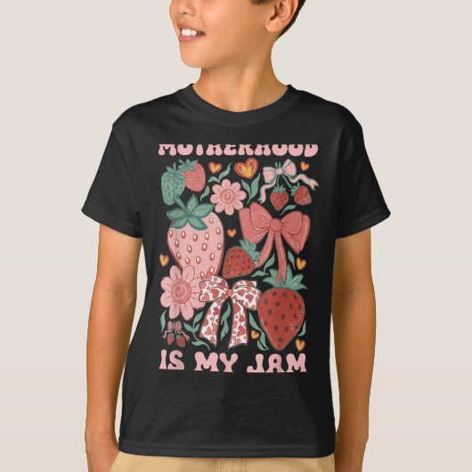 T-shirt La maternité est Jam Boho fraise Graphique Mamans (Devant)
