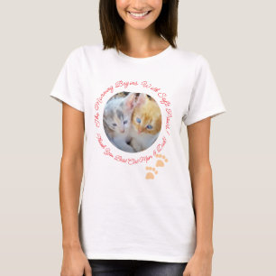 T-shirt La matinée commence avec des pattes douces, chats