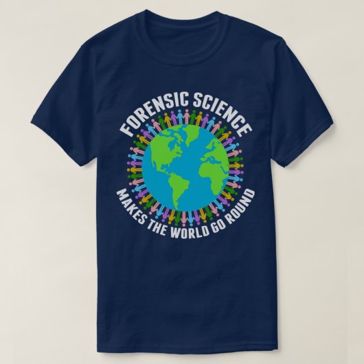 T-shirt La médecine légale fait le tour du monde (Design devant)
