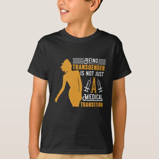 T-shirt La médecine transsexuelle Pas de transition (Devant)