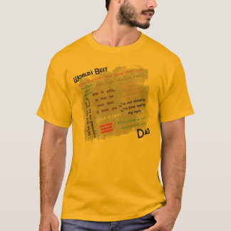 T-shirt La meilleure chemise de papa des mondes