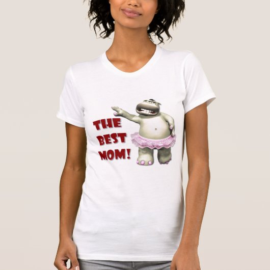 T-shirt La meilleure chemise d'hippopotame de maman (Devant)
