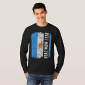 T-shirt La meilleure maman argentine jamais Argentine Drap (Devant entier)