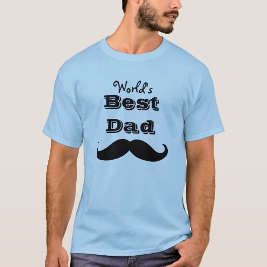 T-shirt La meilleure moustache du papa du monde (Devant)