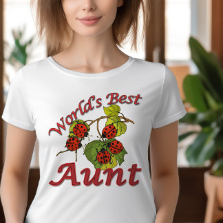 T-shirt La meilleure tante Ladybugs du monde