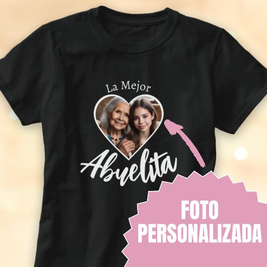 T-shirt La Mejor Abuelita Foto Personalizada