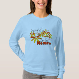 T-shirt La Memaw la plus cool du monde floral