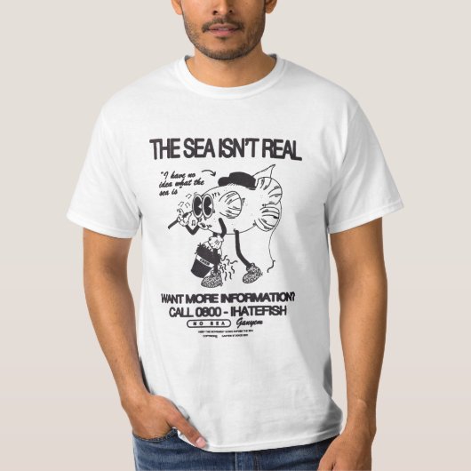 T-shirt La mer n'est pas réelle (Devant)