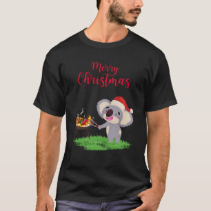 T-shirt La mignonne de Noël australienne Koala profite d'u