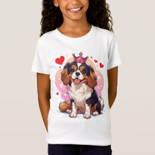 T-Shirt La mignonne princesse Cavalier roi Charles avec co