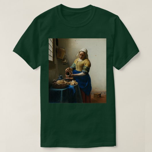 T-shirt La Milkmaid 1658 Johannes Vermeer (Design devant)