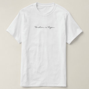 T-shirt La mode est végétalienne. (écriture)