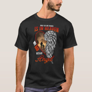 T-shirt La Moitié De Mon Coeur Est Au Ciel Avec Mon Ange M