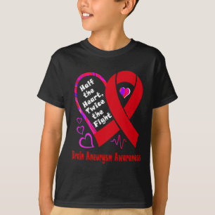 T-shirt La Moitié Du Coeur Deux Fois Le Combat Cerveau Ane