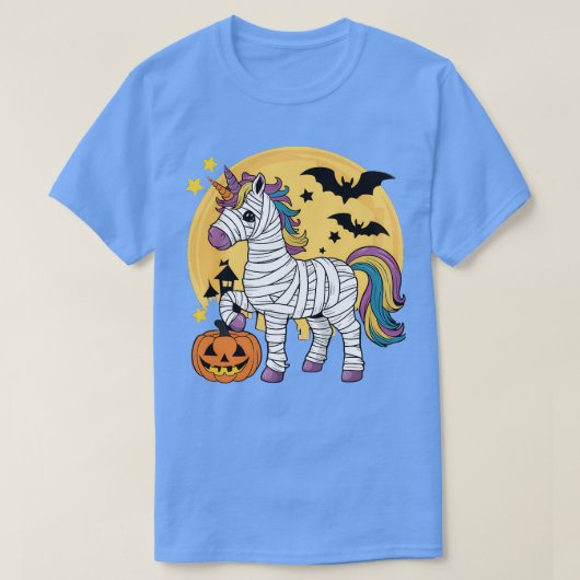 T-shirt La momie de la licorne d'Halloween (Design devant)