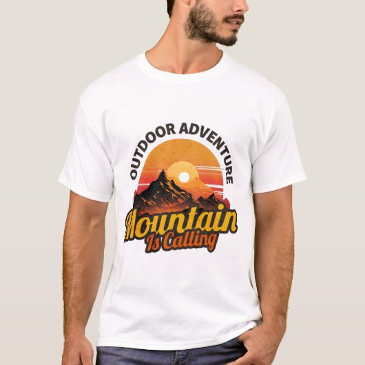 T-shirt La montagne appelle (Devant)