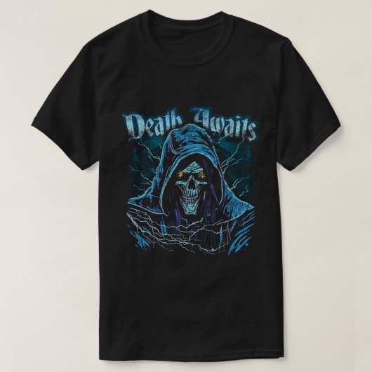 T-shirt La Mort Attend Le Grim (Design devant)