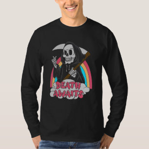 T-shirt La Mort Attend Pastel Goth Grim Faucheuse Mort Emo
