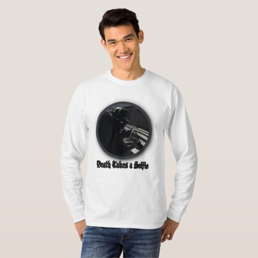 T-shirt La mort prend un selfie (Devant entier)