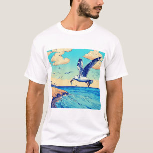 T-shirt La mouette Skybound : un voyage d'élégance"