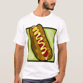 T-shirt La moutarde Sur Un Hotdog (Devant)