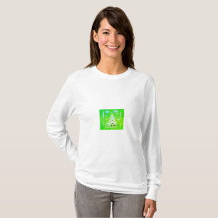 T-SHIRT LA MUSÉE DE NOËL VERTE D'ARBRE BLANC