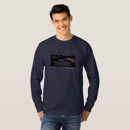 T-shirt "La musique... aidera", cite Dietrich Bonhoeffer" (Devant entier)