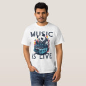 T-shirt la musique continue (Devant entier)