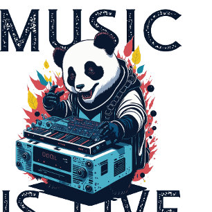 T-shirt la musique continue