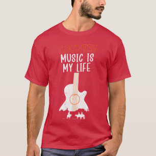 T-shirt La musique country est ma vie Cowboy famille Weste