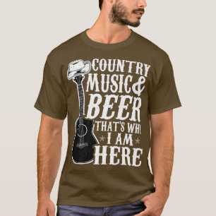 T-shirt La musique country et la bière c'est pourquoi je s