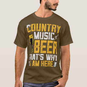 T-shirt La musique country et la bière c'est pourquoi je s