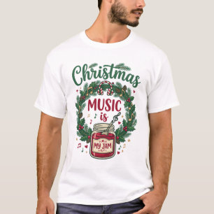 T-shirt La musique de Noël est un casque de jarre de confi