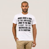 T-shirt La musique donne une âme à l'univers (Devant entier)