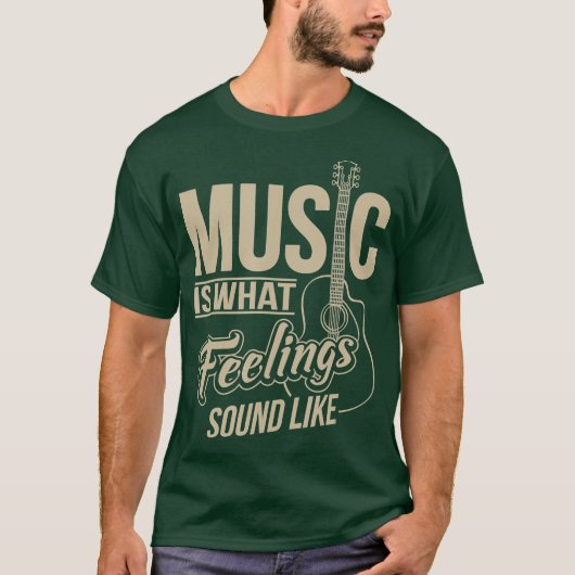 T-shirt La Musique Est Ce Que Ressemblent Les Sentiments (Devant)